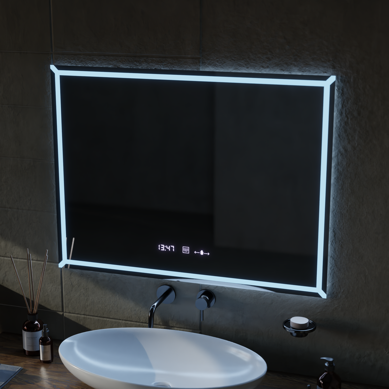 Oglinda LED Rectangulara, 60x80cm, VillayTouch Marcello, Sistem Dezaburire, Dimabila