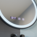 Oglinda LED Touch NOVARA Sistem Dezaburire, Ceas si Temperatura 90 cm Rama Negru Brushed Oglinzi Korman S Default Title Alessandro Design