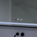 Oglinda LED Senzor MotionGlow Domingo cu functie Dezaburire Termometru Ceas 120x65 cm Lumina Rece/Calda/Neutra Dimabila, Rama Negru Brushed, colectia Marcello Funghi