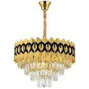 Candelabru Cristal PIERREFONDS Petito 3xE14, Diametru 37cm, Auriu Lucios, Inaltime Reglabila