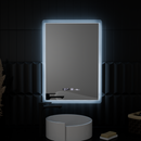 Oglinda LED Rectangulara, 50x70cm, ELANCEE Senzor MotionGlow Marcello, Sistem Dezaburire, Ceas & Termometru, Dimabila