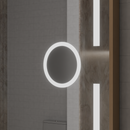 Oglinda LED Senzor MotionGlow Isabell cu functie Dezaburire Termometru Ceas 120x80 cm Lumina Calda/Rece/Neutra Dimabila, Rama Rose Gold Brushed, Colectia Marcello Funghi