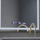 Oglinda LED Rectangulara, 60x80cm, Verite Royale Gold MotionGlow Marcello, Sistem Dezaburire, Ceas & Termometru, Dimabila