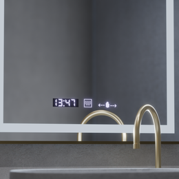 Oglinda LED Rectangulara, 60x80cm, Verite Royale Gold MotionGlow Marcello, Sistem Dezaburire, Ceas & Termometru, Dimabila Oglinzi Marcello Default Title Alessandro Design
