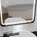 Oglinda LED Rectangulara, 60x80cm, EDGE Touch, Sistem Dezaburire, Rama Neagra