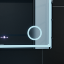 Oglinda LED Rectangulara, 90x60cm, Velour MotionGlow Marcello, Sistem Dezaburire, Ceas & Termometru, Lupa Cosmetica,  Dimabila