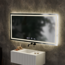 Oglinda LED Rectangulara, 120x60cm, Verite MotionGlow Marcello, Sistem Dezaburire, Ceas & Termometru, Dimabila