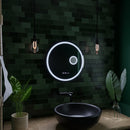 Oglinda LED Rotunda, 60cm, Micah Senzor MotionGlow Marcello, Sistem Dezaburire, Ceas & Termometru, Lupa Cosmetica, Dimabila