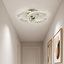 Lustra LED cu telecomanda si cristal SHIA 27.1W, 2 Cercuri, lumina Rece/Calda/Neutra, Dimabila, Crom Lucios Lustre LED cu Telecomanda Default Title Alessandro Design