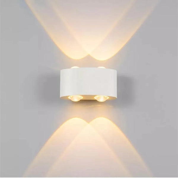 Fantas Aplica LED de Exterior si Interior, 4 Surse x 1W, IP65, Metalic, Alb, 3000K