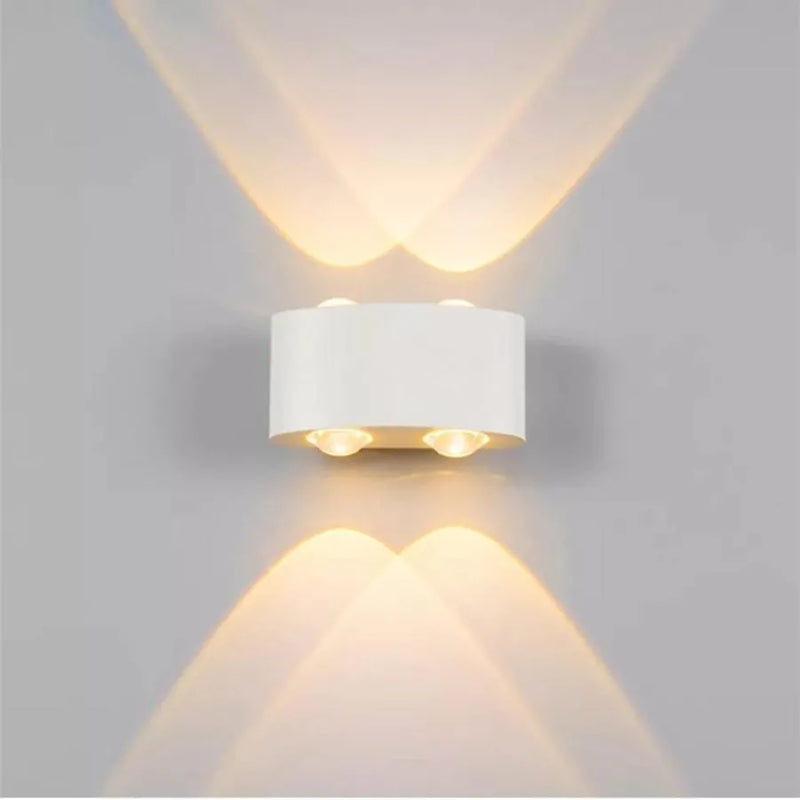 Fantas Aplica LED de Exterior si Interior, 4 Surse x 1W, IP65, Metalic, Alb, 3000K