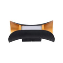 Aplica Exterior Ucrus, 12W, Negru cu Auriu, 3000K