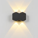 Aplica LED AX231, Exterior si Interior, 4 Surse, 10W, Negru, 3000K
