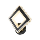 Aplica LED TERRANO cu Cristale, Patrat, 24W, Lumina Rece/Calda/Neutra, Negru & Inox