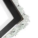 Aplica LED TERRANO cu Cristale, Patrat, 24W, Lumina Rece/Calda/Neutra, Negru & Inox