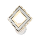 Aplica LED TERRANO cu Cristale, Patrat, 24W, Lumina Rece/Calda/Neutra, Alb & Inox