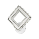 Aplica LED TERRANO cu Cristale, Patrat, 24W, Lumina Rece/Calda/Neutra, Alb & Inox