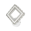 Aplica LED TERRANO cu Cristale, Patrat, 24W, Lumina Rece/Calda/Neutra, Alb & Inox