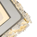 Aplica LED TERRANO cu Cristale, Patrat, 24W, Lumina Rece/Calda/Neutra, Alb & Inox