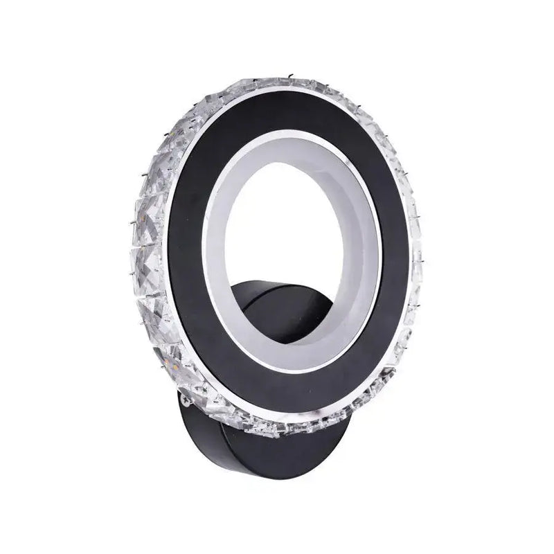 Aplica LED NOVA Rotonda, 16W, Negru & Inox, lumina Calda/Rece/Neutra