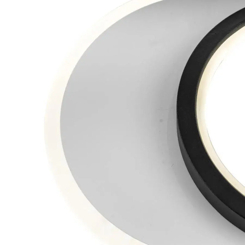 Aplica LED SMALON 27W, 2 Cercuri, lumina Rece/Calda/Neutra, Alb Negru