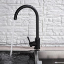 Baterie Bucatarie Monocomanda Pipa Pivotanta Cartus Ceramic Inox Negru Satin Racorduri Kit Fixare Incluse HS001 Baterii de Bucatarie Default Title Alessandro Design