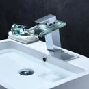 Baterie Lavoar, Aliaj si Sticla, Crom, Lumina RGB, Schimbare de culoare in functie de temperatura apei, OD3008