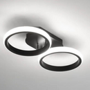 Lustra LED Celio , 16W, 2 Cercuri, Lumina Rece/Calda/Neutra, Negru