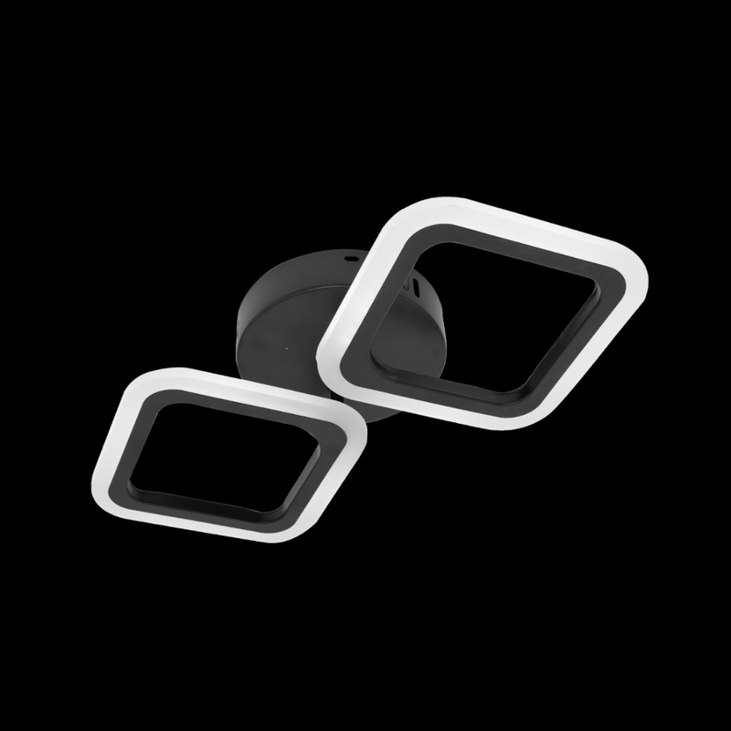 Lustra LED Pulsaris, 24W, Acril, Negru, 4000K, IP.20