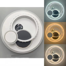 Lustra LED cu cristal HELIOX, 43W, 4 Cercuri, lumina Rece/Calda/Neutra, Alb