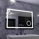 Oglinda LED Rectangulara, 90x60cm, Souverain MotionGlow Marcello, Sistem Dezaburire, Ceas & Termometru, Lupa Cosmetica, Dimabila