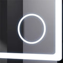 Oglinda LED Rectangulara, 90x60cm, Souverain MotionGlow Marcello, Sistem Dezaburire, Ceas & Termometru, Lupa Cosmetica, Dimabila