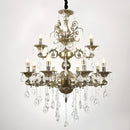Candelabru SANSSOUCI Royal 12xE14 Metal si Cristal Inaltime Reglabila Alama Antichizata Candelabre Clasice Default Title Alessandro Design