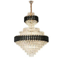 Candelabru Cristal VERSAILLES Grande Supremo 10xE14, Diametru 60cm x Inaltime 90cm, Auriu Lucios si Negru, Inaltime Reglabila