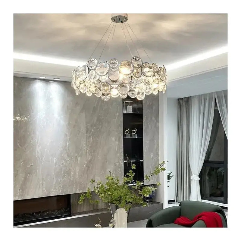 Candelabru Cristal Angelica Argintiu - LEDS