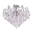 Candelabru Cristal Carson 6x E27 Argintiu