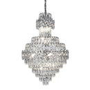 Candelabru Cristal WINDSOR Grande Supremo 14xE14, Diametru 60X90cm, Crom Lucios, Inaltime Reglabila