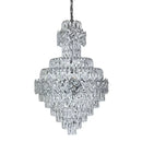 Candelabru Cristal WINDSOR Grande Supremo 14xE14, Diametru 60X90cm, Crom Lucios, Inaltime Reglabila