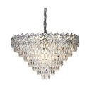 Candelabru Cristal WINDSOR Supremo 10xE14, Diametru 80cm, Crom Lucios, Inaltime Reglabila