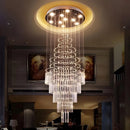Candelabru Cristal LED 80W AUGUSTA Auriu, Diametru 50cm, Inaltime 200cm, Model Scara