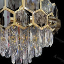 Candelabru Cristal Melih 5x E27 Diametru 40cm Auriu Negru