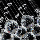 Candelabru Cristal LED 13 xGU10 Meili Crom, Diametru 80cm, Inaltime 240cm, Model Scara Candelabre Cristal Default Title Alessandro Design
