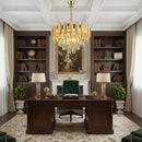 Candelabru Cristal BUCKINGHAM Petito 3xE14, Diametru 30cm, Auriu Lucios, Inaltime Reglabila Candelabre Cristal Default Title Alessandro Design