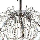 Candelabru Cristal EDINBURGH Eleganza, 5xE27, Diametru 47cm, Crom Lucios