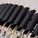 Candelabru Cristal VERSAILLES Regalis 10x E14, Auriu Lucios si Negru, Inaltime Reglabila