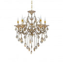 Candelabru Imperial 5*E14, Auriu, Metal si Cristal