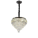 Candelabru LED Cristal cu Telecomanda Arturo 40W Dimabil Argintiu