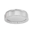 Lustra LED cu telecomanda si cristal MADOX 28W,  lumina Rece/Calda/Neutra, Dimabila, Argintiu