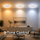 Plafonieră LED Raza 23 cm, 22W, 3000K / 4000K / 6000K, Alb, Metal si Acril