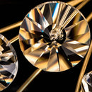 Candelabru Cristal SEGOVIA Magno 10x E14, Diametru 60cm, Auriu Lucios, Inaltime Reglabila